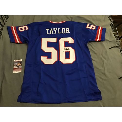 Lawrence Taylor Autographed New York Giants (Blue #56) Custom Jersey - –  Palm Beach Autographs LLC