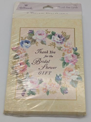 554 hallmark bridal shower thank you cards floral wreath