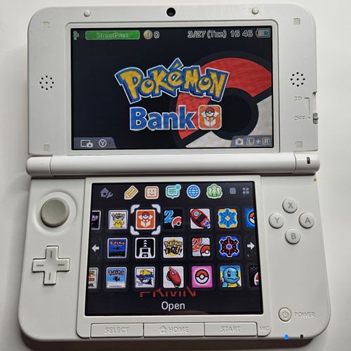 Nintendo 3DS XL with all pokemon games