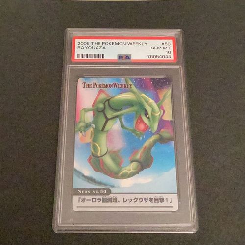2005 Carddass The Pokemon Weekly Advanced Generation Rayquaza PSA