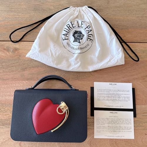 Faure Le Page Womens Leather Heart Coup D'etat Bag Gray Small Handbag -  Shop Linda's Stuff
