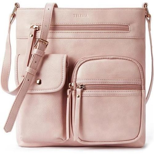 Telena Crossbody Purses for Women Medium PU Leather Shoulder Bag with Multi  Pocket for Women