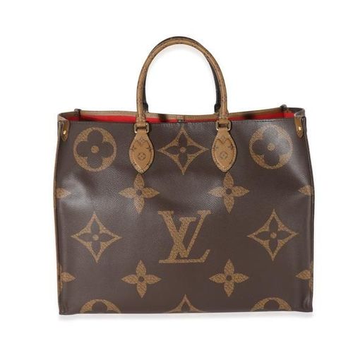 Louis Vuitton Onthego Monogram Giant Reverse Brown in Coated Canvas with  Gold-tone - US