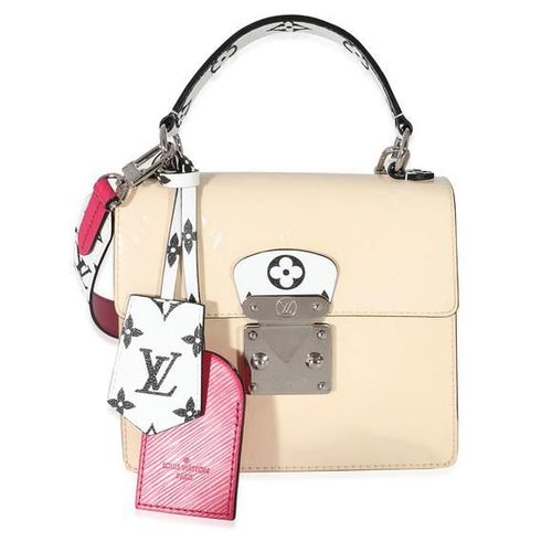 Louis Vuitton Spring Street Silver Vernis Leather Hand Bag