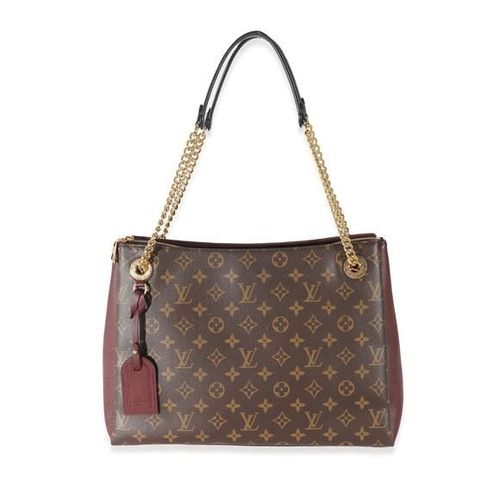 LOUIS VUITTON Surene MM Monogram Canvas Shoulder Bag Bordeaux