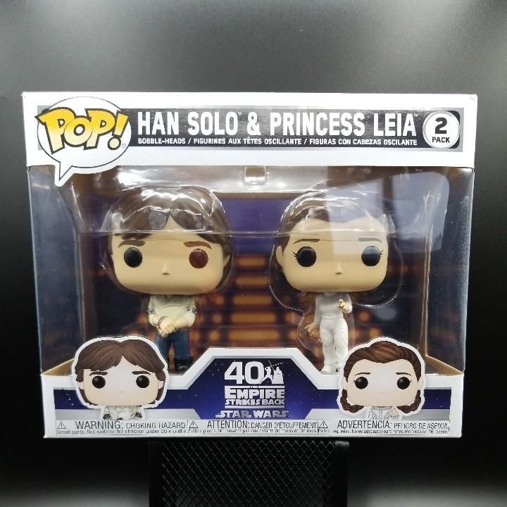 han solo and princess leia funko pop