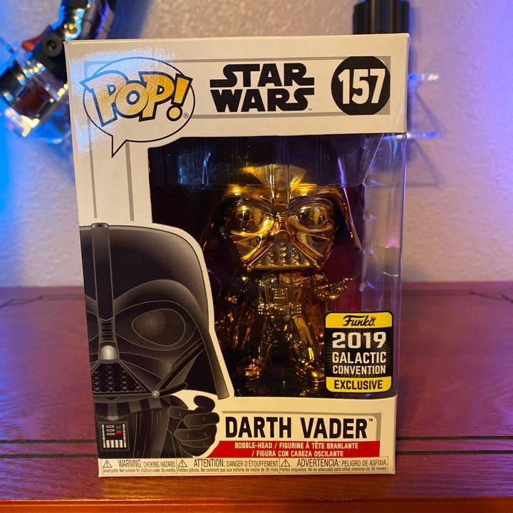 gold darth vader pop