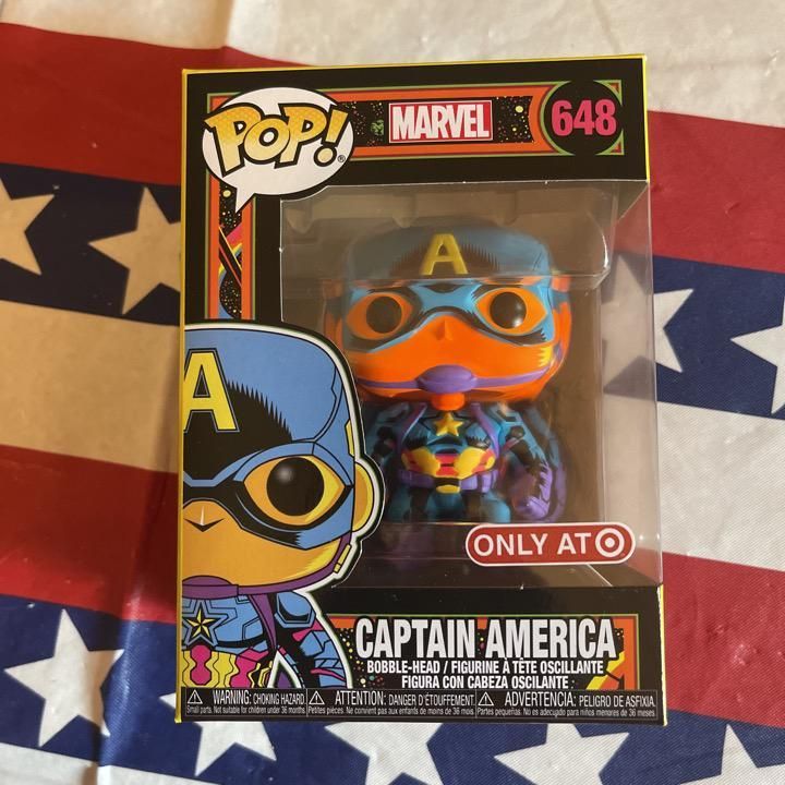 captain america blacklight funko pop