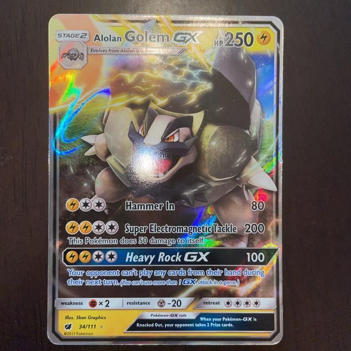 Verified Alolan GolemGX Crimson Invasion Pokemon Cards Whatnot