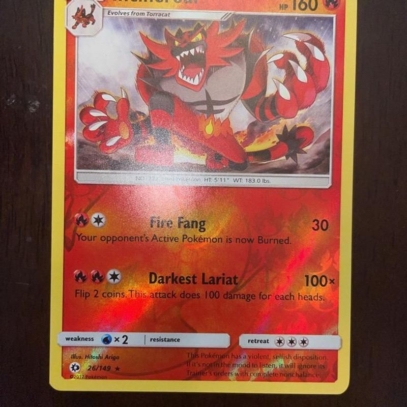 Verified Incineroar Sun Moon Pokemon Cards Whatnot