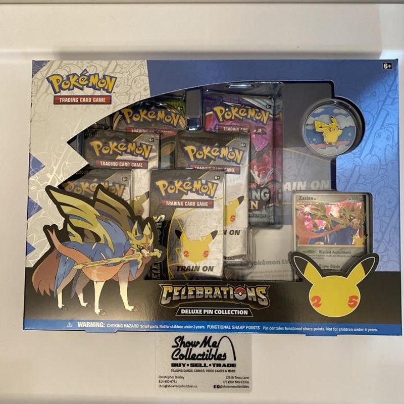 Verified Pokemon TCG Celebrations Deluxe Pin Collection Pokemon Cards ...