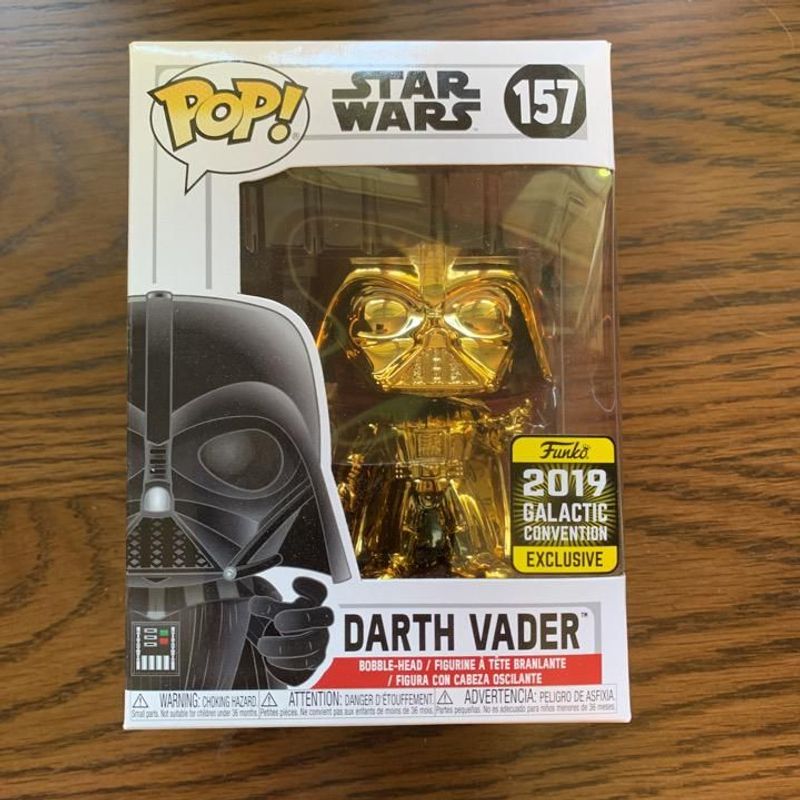 Verified Darth Vader (Gold Chrome) [Galactic Convention] Funko Pop ...