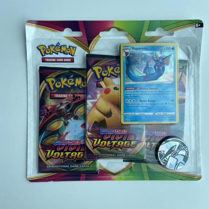 Verified Vivid Voltage 3 Pack Blister [Vaporeon] Pokemon Cards | Whatnot