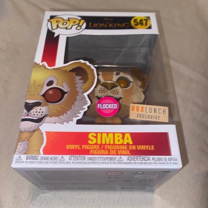 simba flocked funko pop