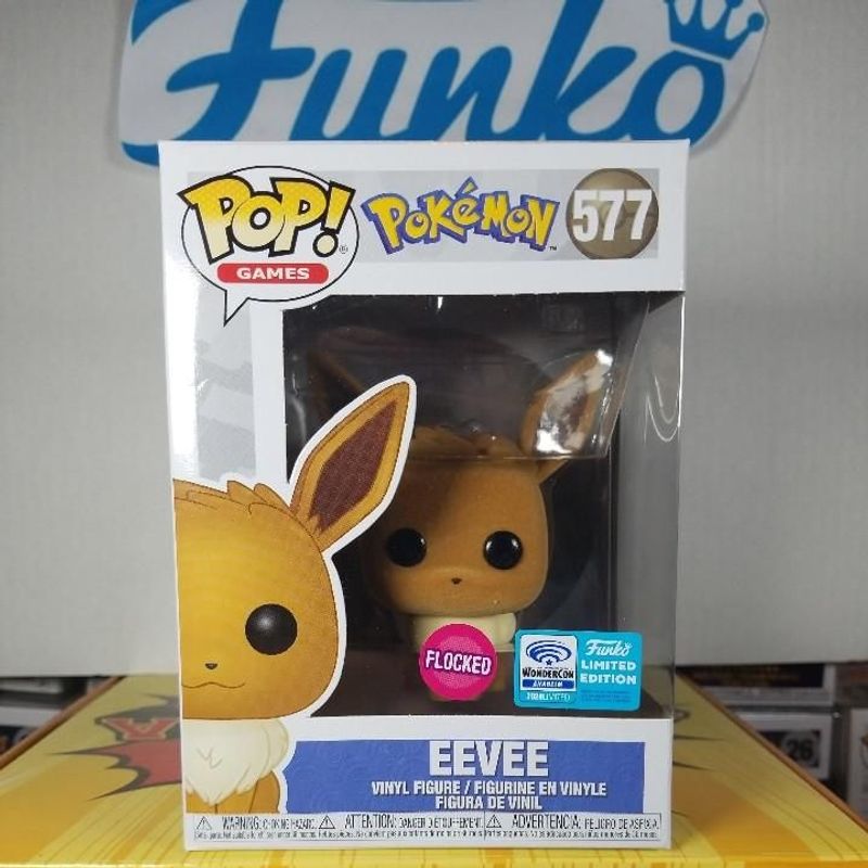 eevee funko pop flocked