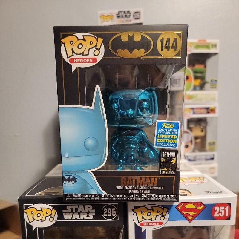 Verified Batman (Teal Chrome) [Summer Convention] by Funko Pop! | Whatnot