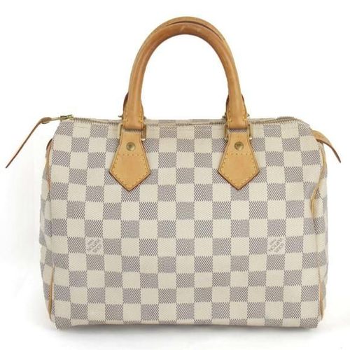 Louis Vuitton Speedy B 25, Nautical Damier Azur Canvas with Gold Hardware,  Preowned in Dustbag WA001