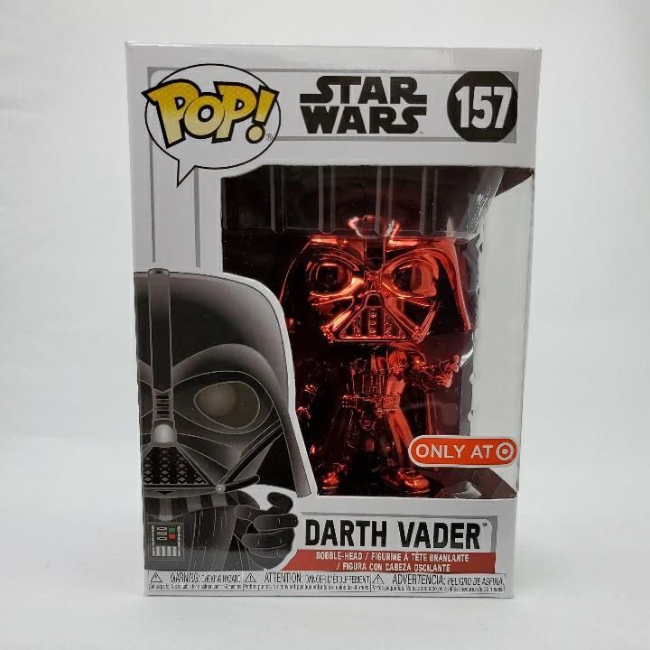 darth vader red chrome funko pop