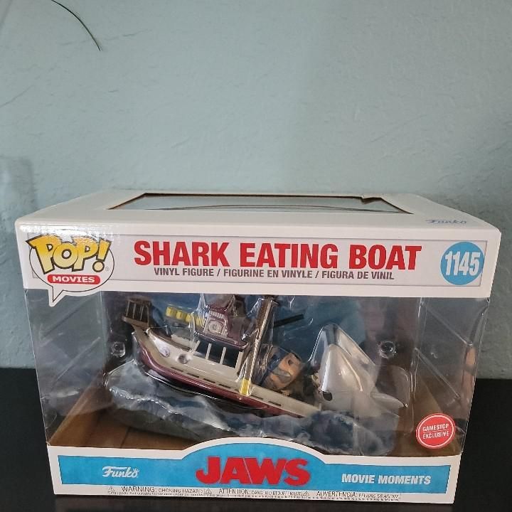 funko shark eating boat