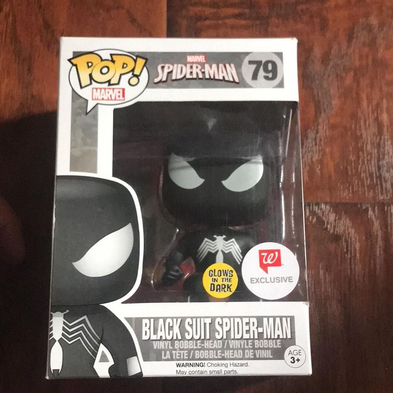 Funko POP! Marvel Black Suit Spider-Man Vinyl Bobble Head 