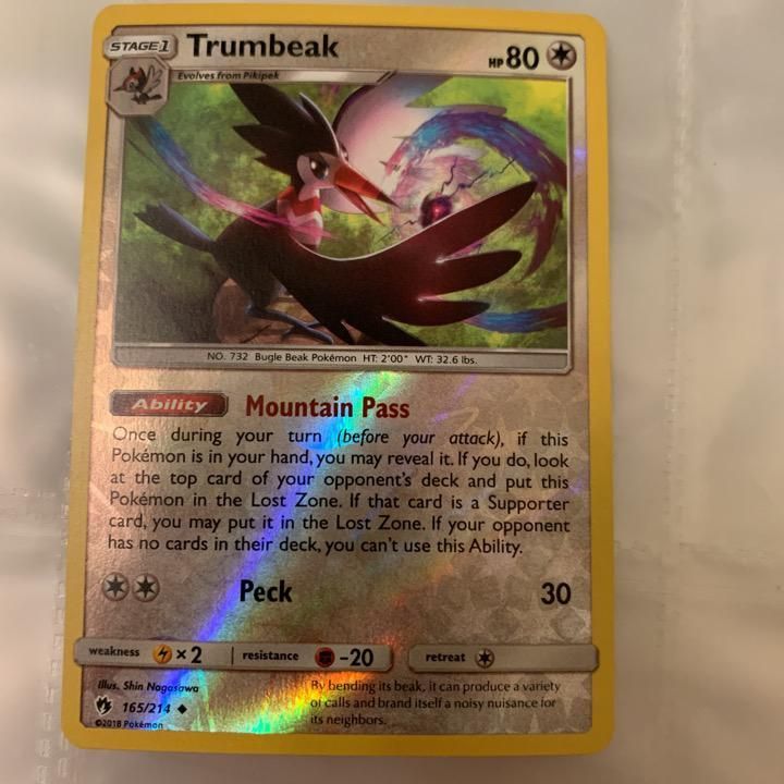 Verified Trumbeak Lost Thunder Pokemon Cards Whatnot