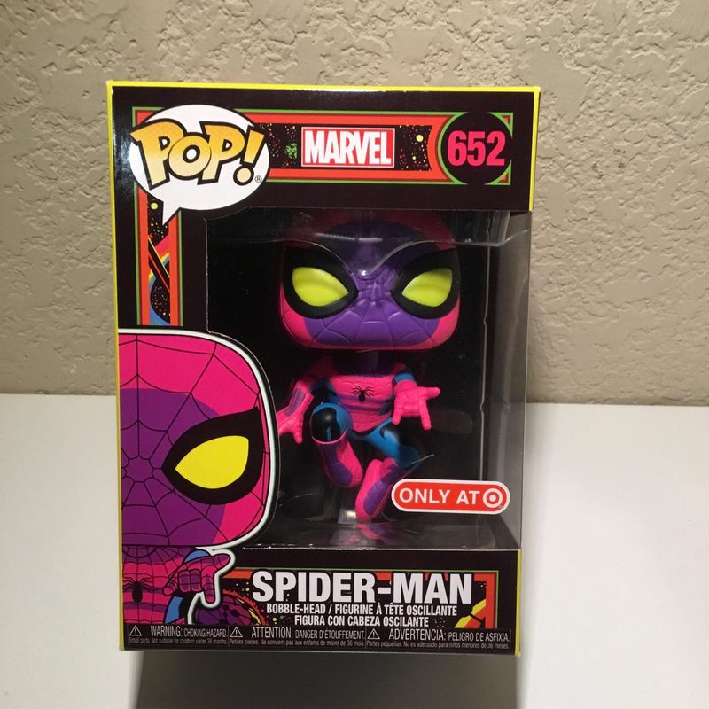 blacklight spider man pop
