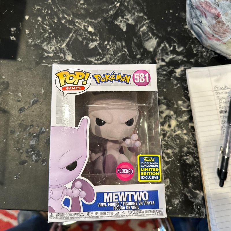 funko pop mewtwo flocked