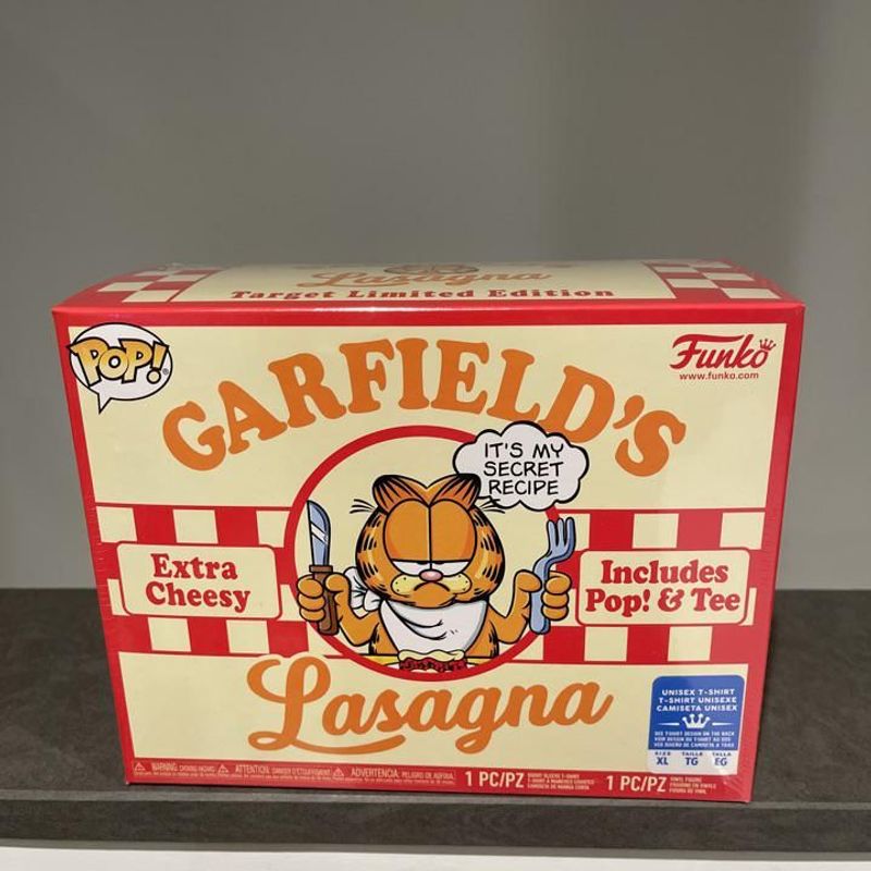 Garfield (Flocked) and Garfield's Lasagna Tee