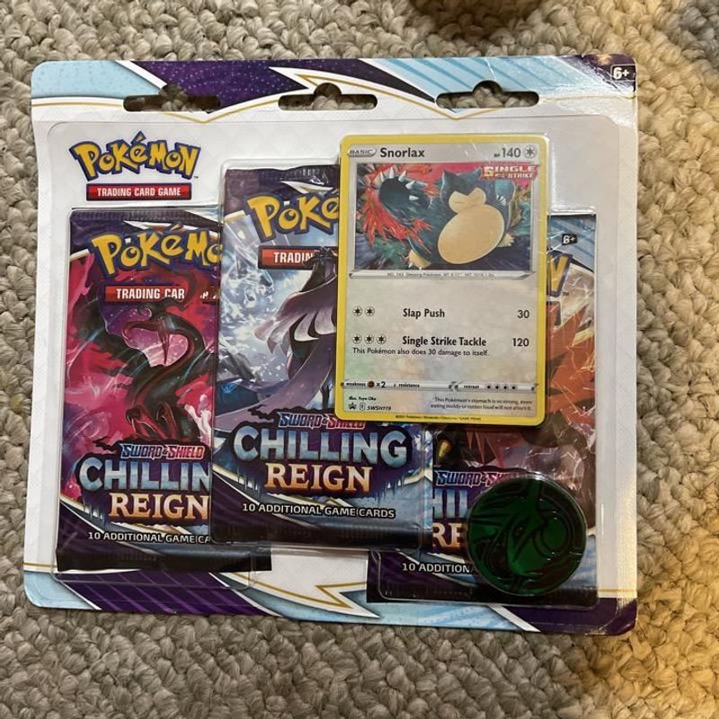 Sword & Shield Chilling Reign Triple pack Blister (Snorlax)