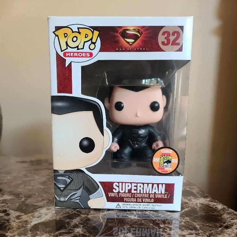 Verified Superman (Man of Steel Black Suit) by Funko Pop! | Whatnot