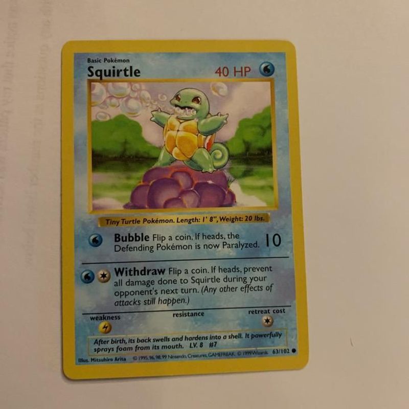 Squirtle - Base Set (Shadowless)