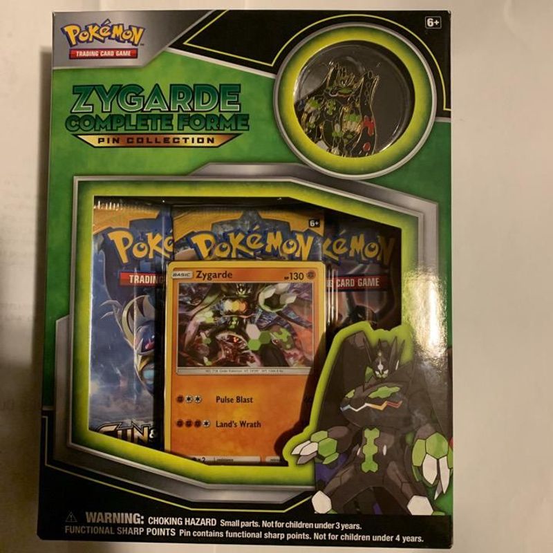 POKEMON Zygarde Complete Forme Pin Collection new trading cards PIN INCLUDED!!! 