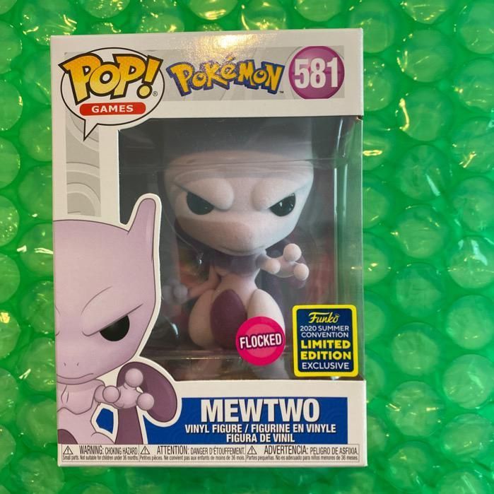 funko pop mewtwo flocked