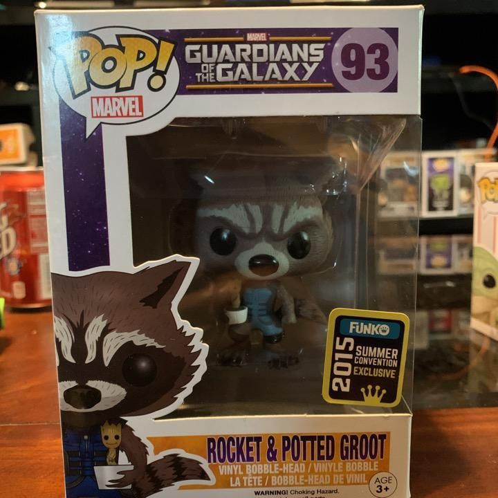 Rocket and potted 2024 groot funko pop