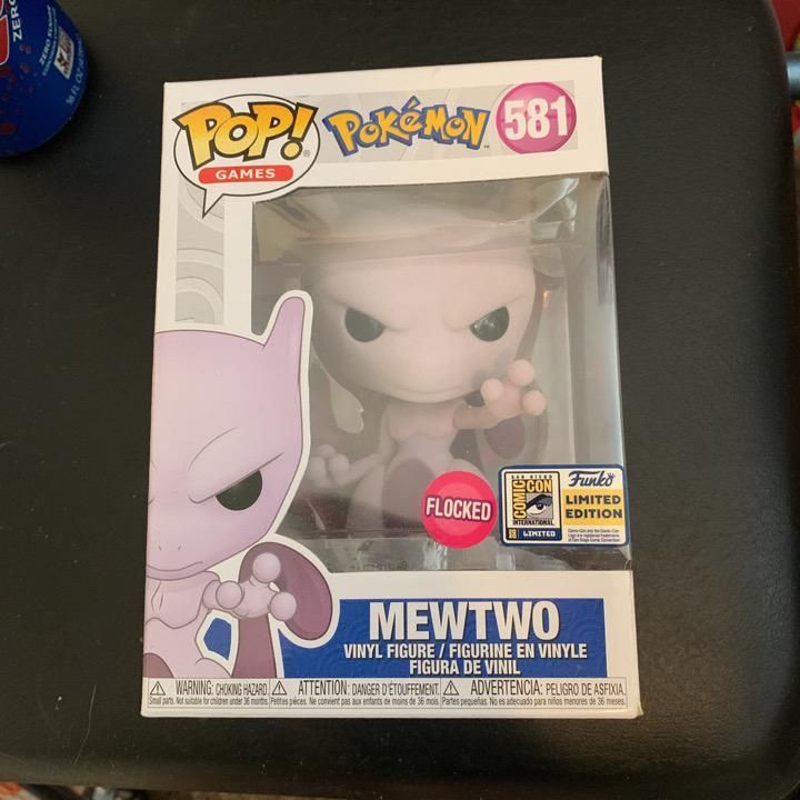 funko pop mewtwo flocked