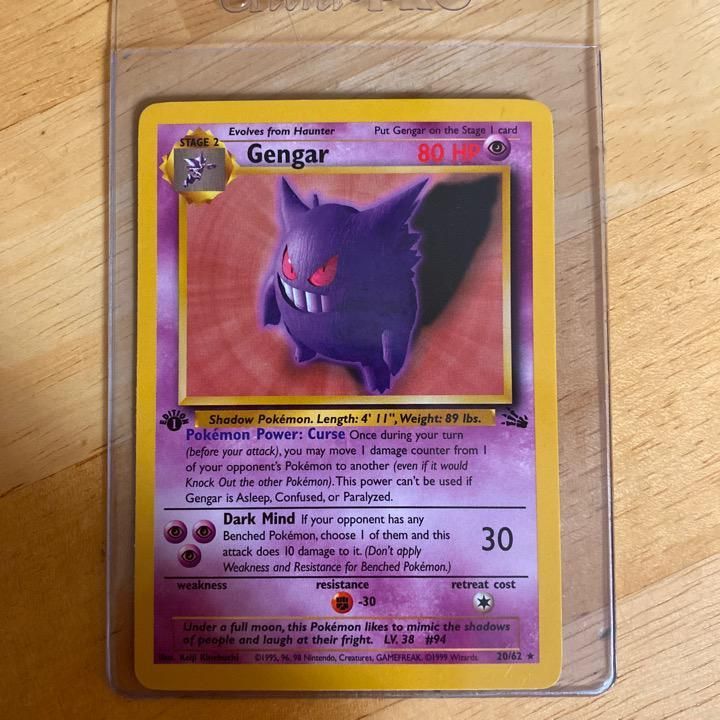Verified Gengar (20) Fossil (1st edition) Pokemon Cards Whatnot