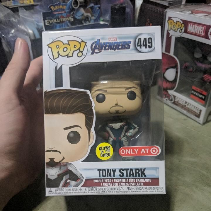tony stark glow in the dark pop