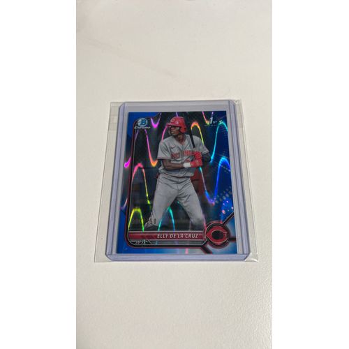 Elly De La Cruz 2022 1st Bowman Chrome Blue Ray Wave Refractor Rookie ...