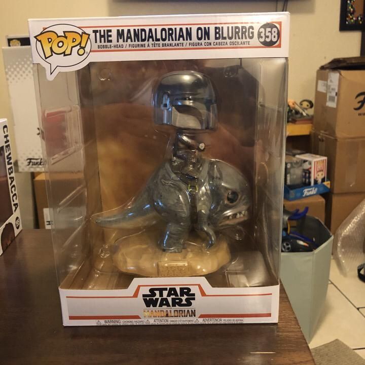 the mandalorian on blurrg pop