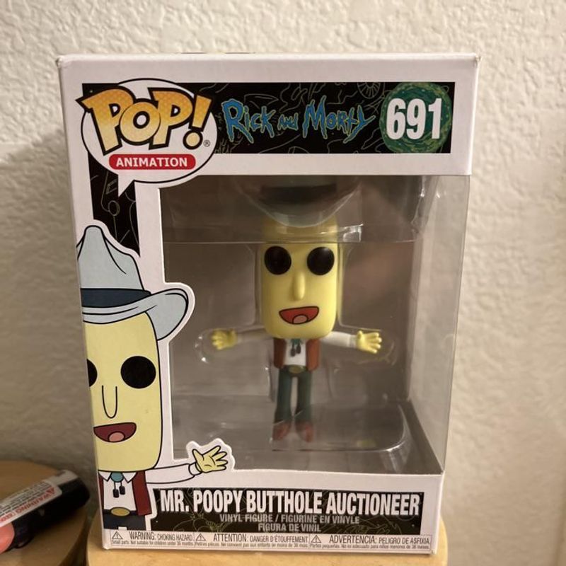 POOPY BUTTHOLE AUCTIONEER 691 45439 NEW FUNKO POP ANIMATION: RICK & MORTY MR 