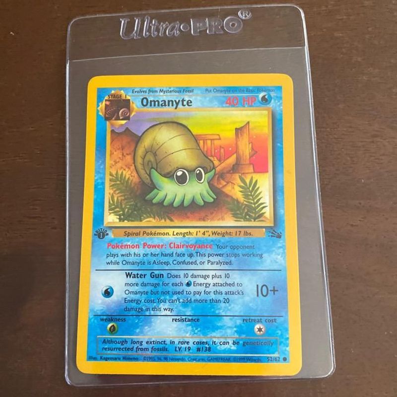 Verified Omanyte - Fossil (1st edition) by Pokemon Cards | Whatnot