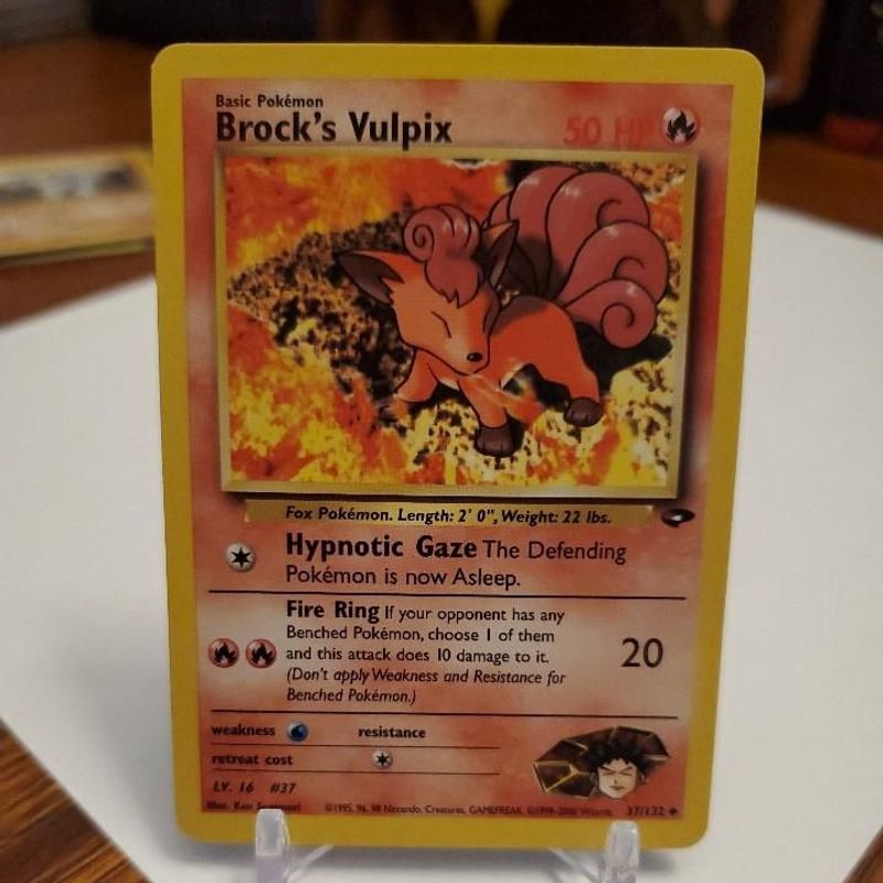 Brock's Vulpix Gym Challenge Pokemon Card NM