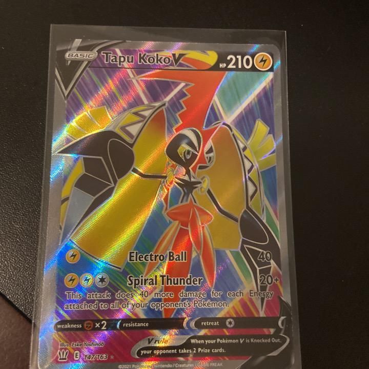 Verified Tapu Koko V (Full Art) - Battle Styles by Pokemon Cards