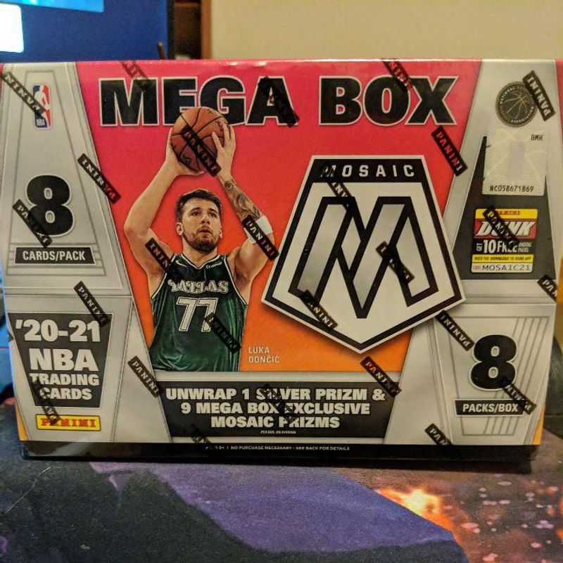 2020/21 Panini Mosaic Basketball Mega Box (Green Fluorescent Prizms)
