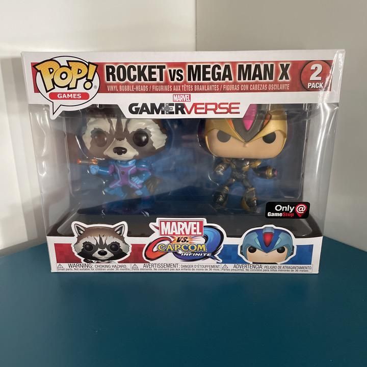 Verified Rocket Raccoon Vs Mega Man X Player 2 2 Pack Funko Pop Whatnot