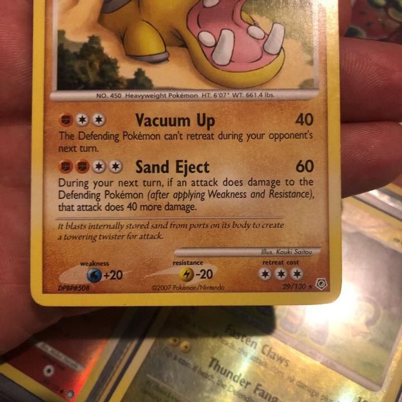 Pokemon Card - Diamond & Pearl 29/130 - HIPPOWDON (rare)