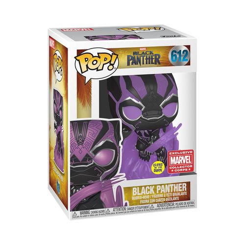 black panther funko pop glow