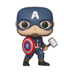 captain america holding mjolnir funko pop