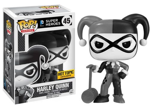 harley quinn black and white funko pop