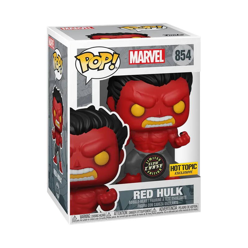 Verified Red Hulk Chase Glows in the Dark by Funko Pop Whatnot